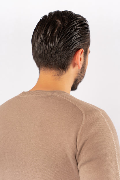 DARK BEIGE CASUAL SWEATER