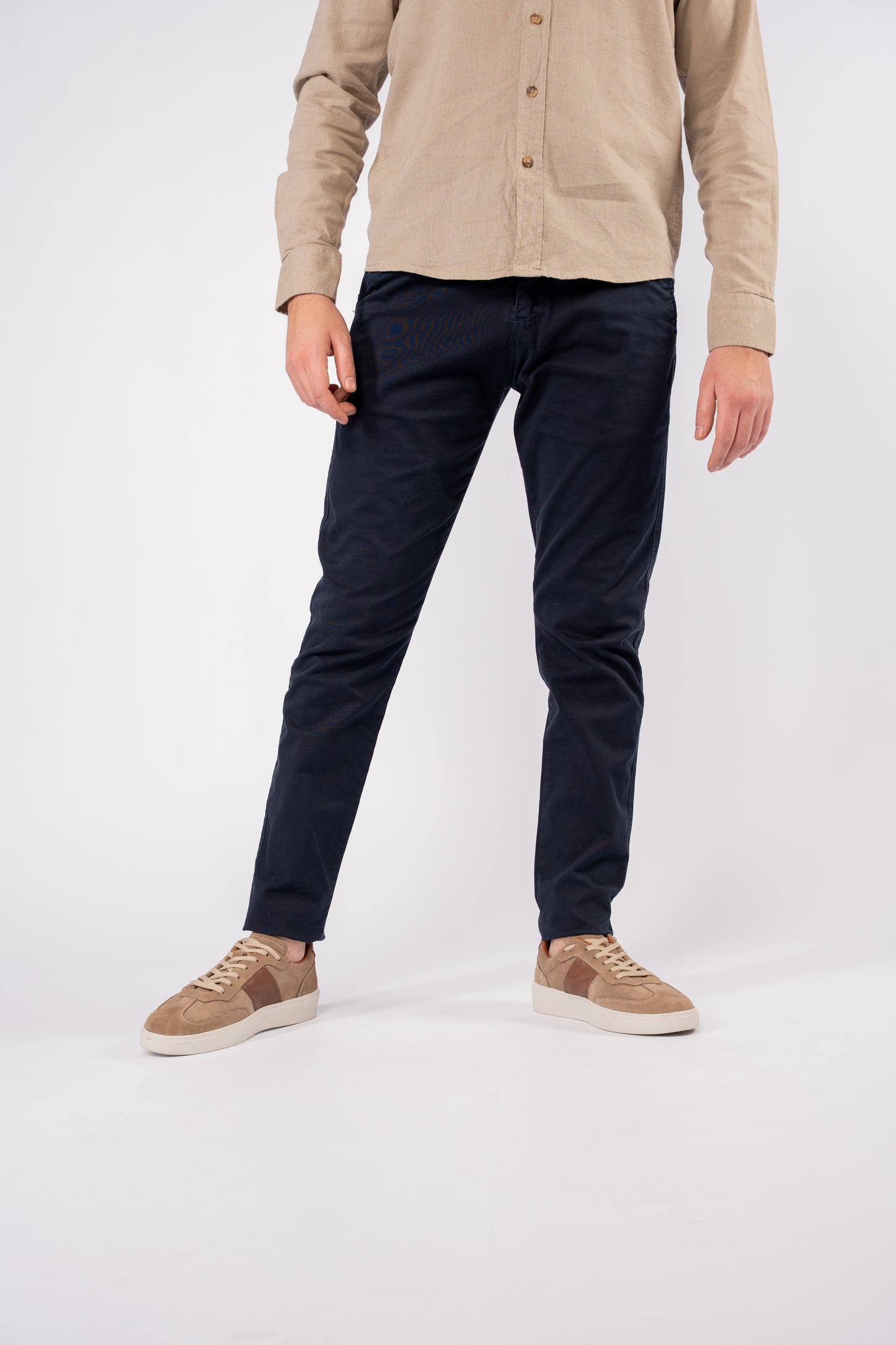 BEIGE CHINESE LINEN SHIRT