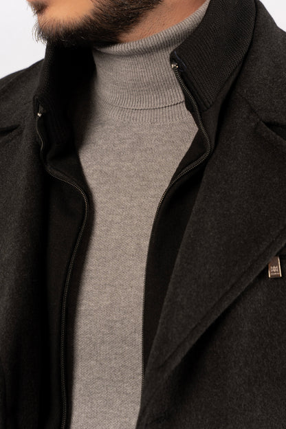 DARK GREY TIMELESS WOOL COAT
