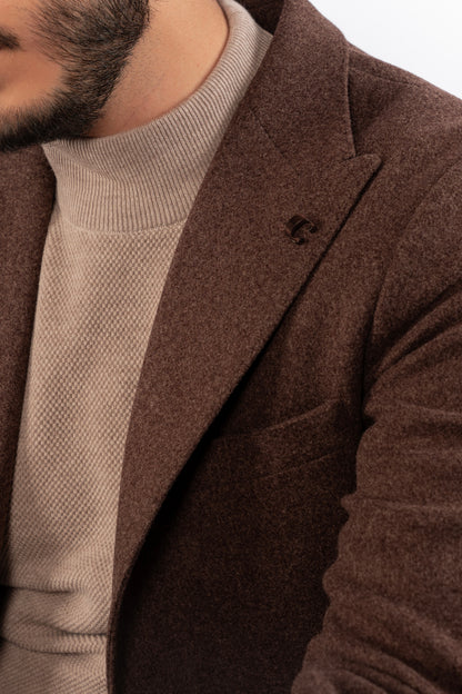 MOCHA WOOL BLAZER