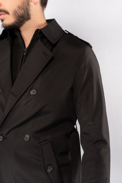 BLACK ELEGANCE TRENCH COAT