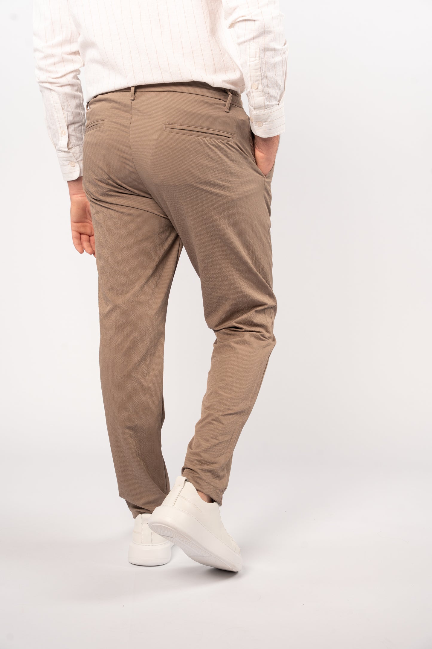DARK BEIGE CASUAL TROUSERS