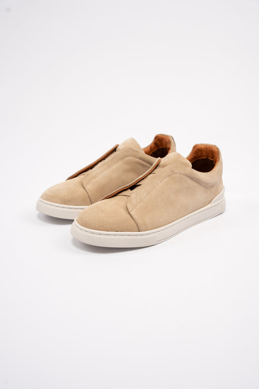BEIGE TRIPLE X ELASTIC SNEAKER