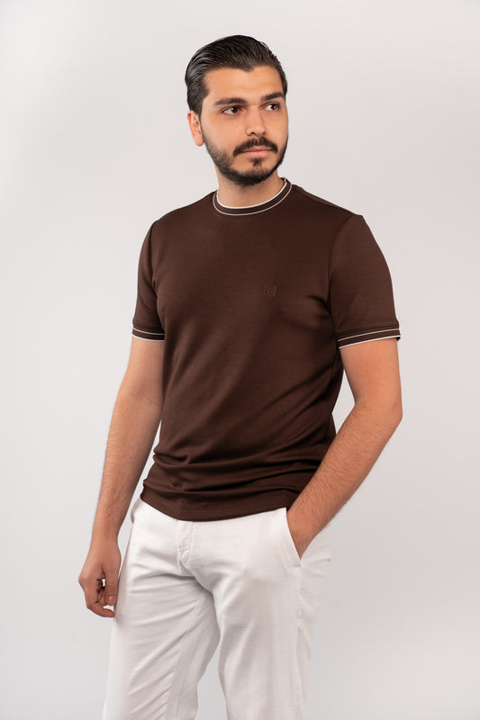 BROWN MODERN TSHIRT