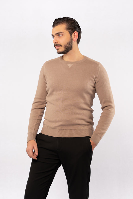 DARK BEIGE CASUAL SWEATER