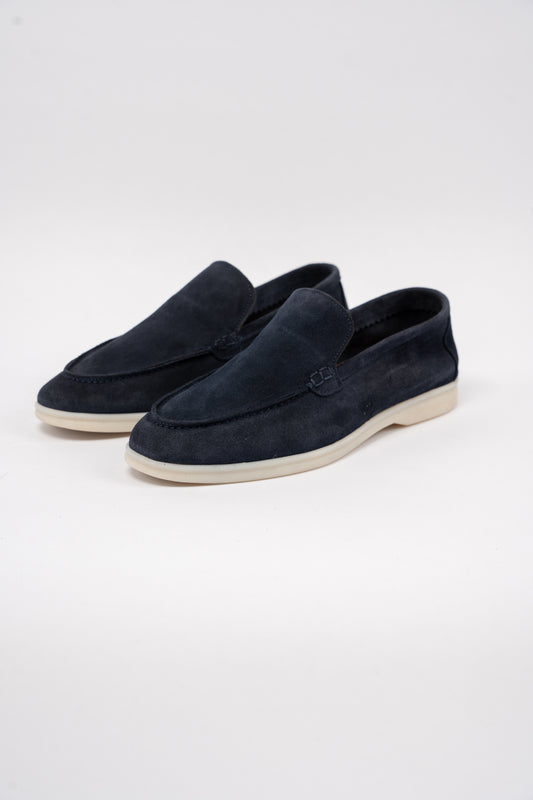 NAVY SUEDE LOAFER