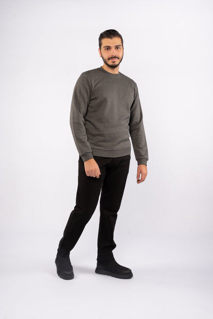 GREY ELEGANCE PIQUET SWEATER