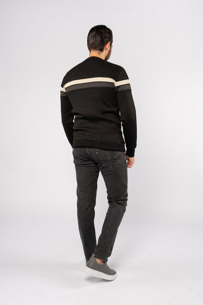 BLACK CASUAL SWEATER