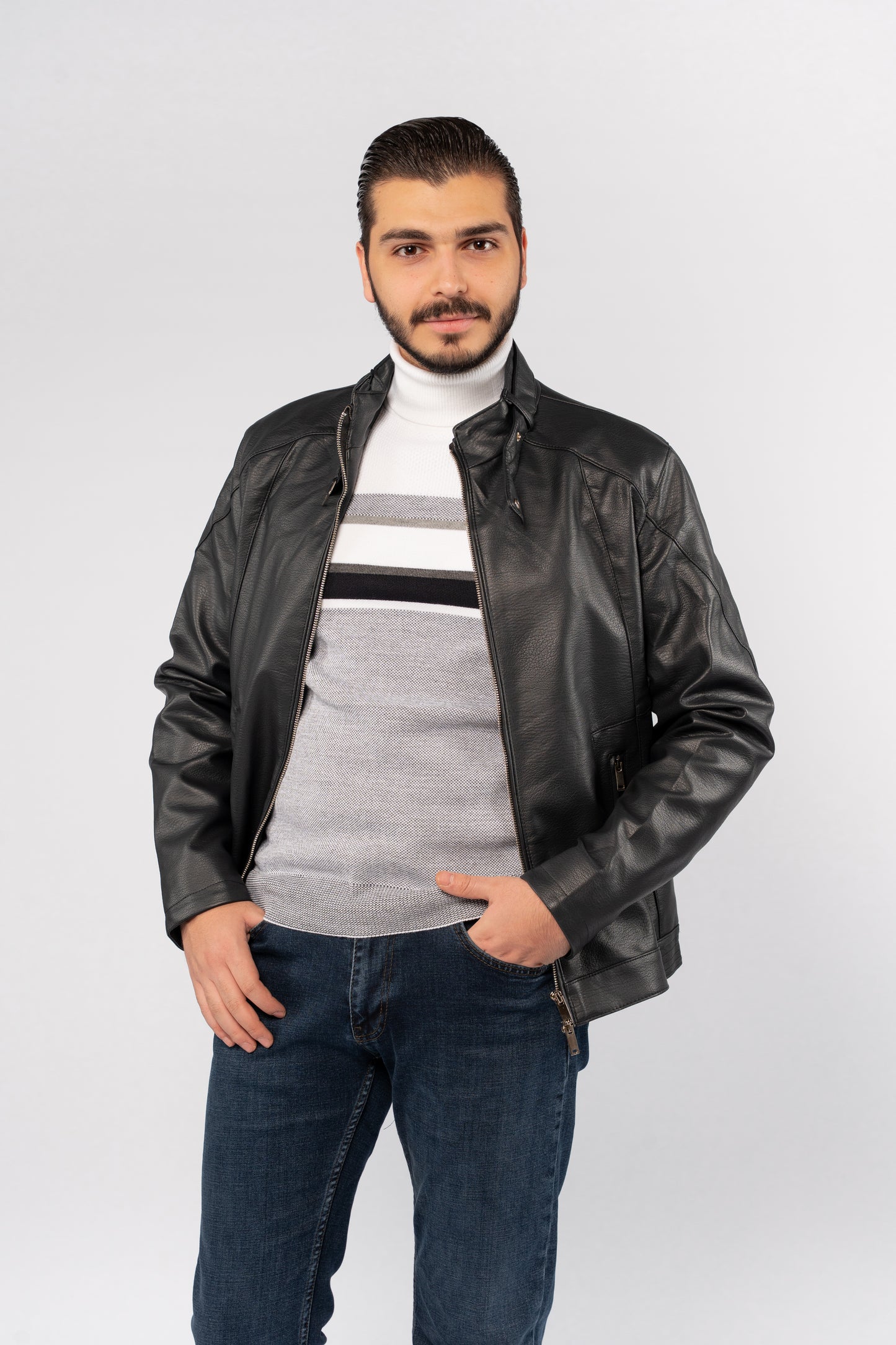 GREY CASUAL TURLENECK