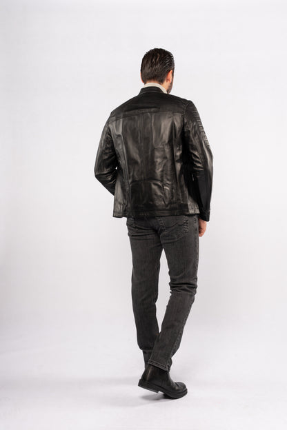 BLACK GENUINE LEATHER JACKET