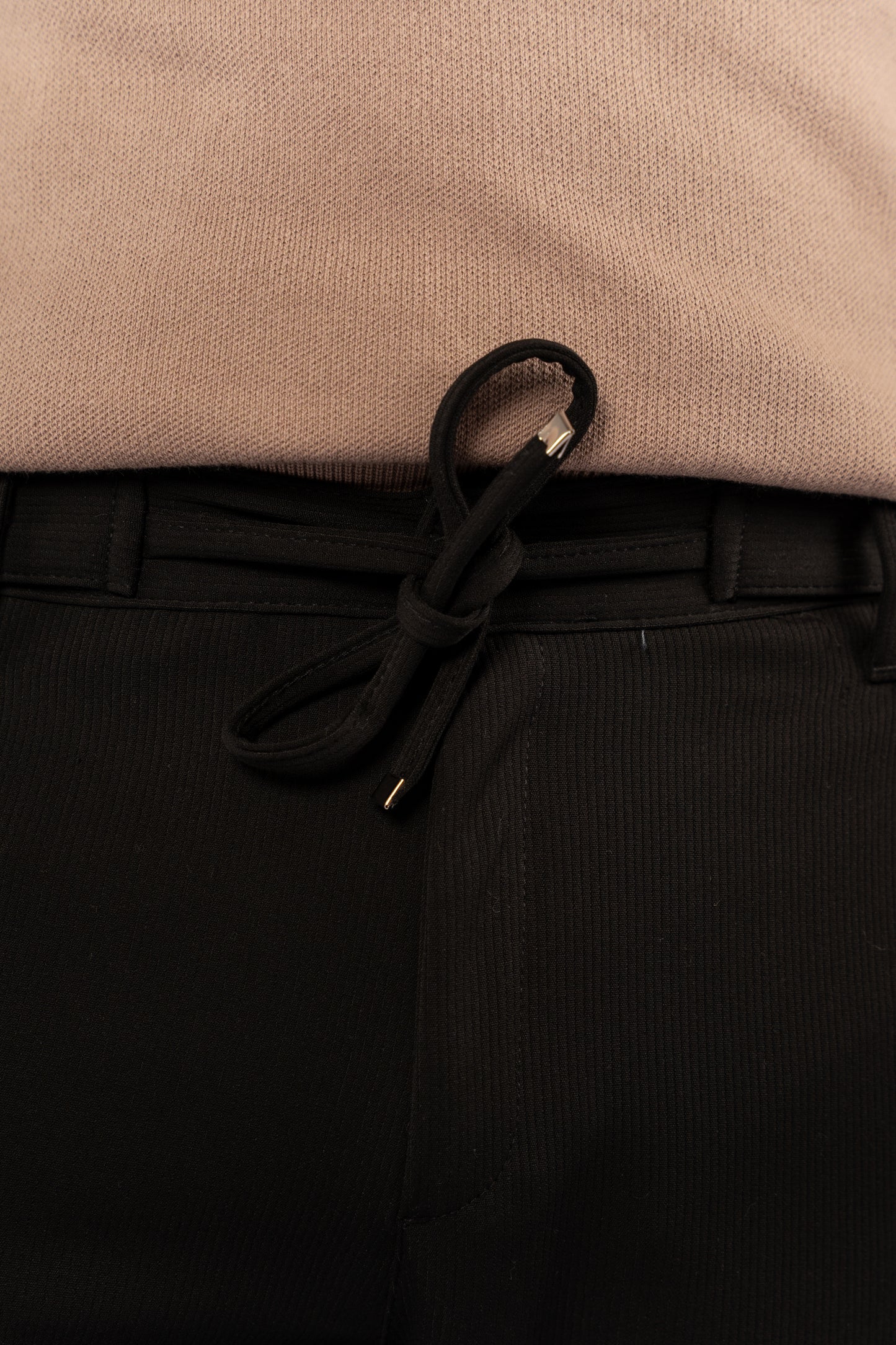 BLACK CASUAL TAILORED PANT