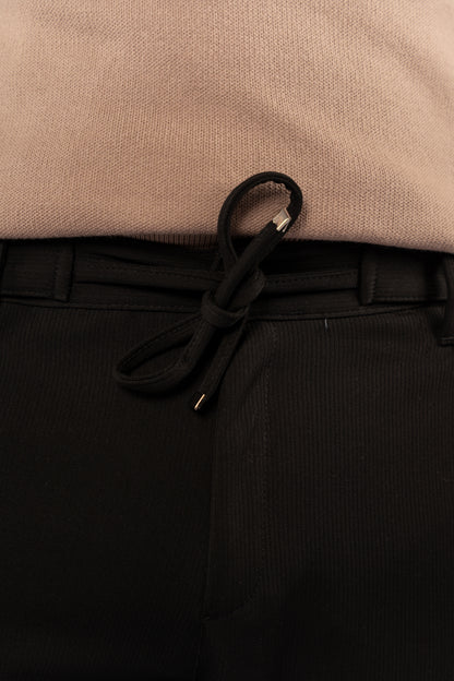 BLACK CASUAL TAILORED PANT