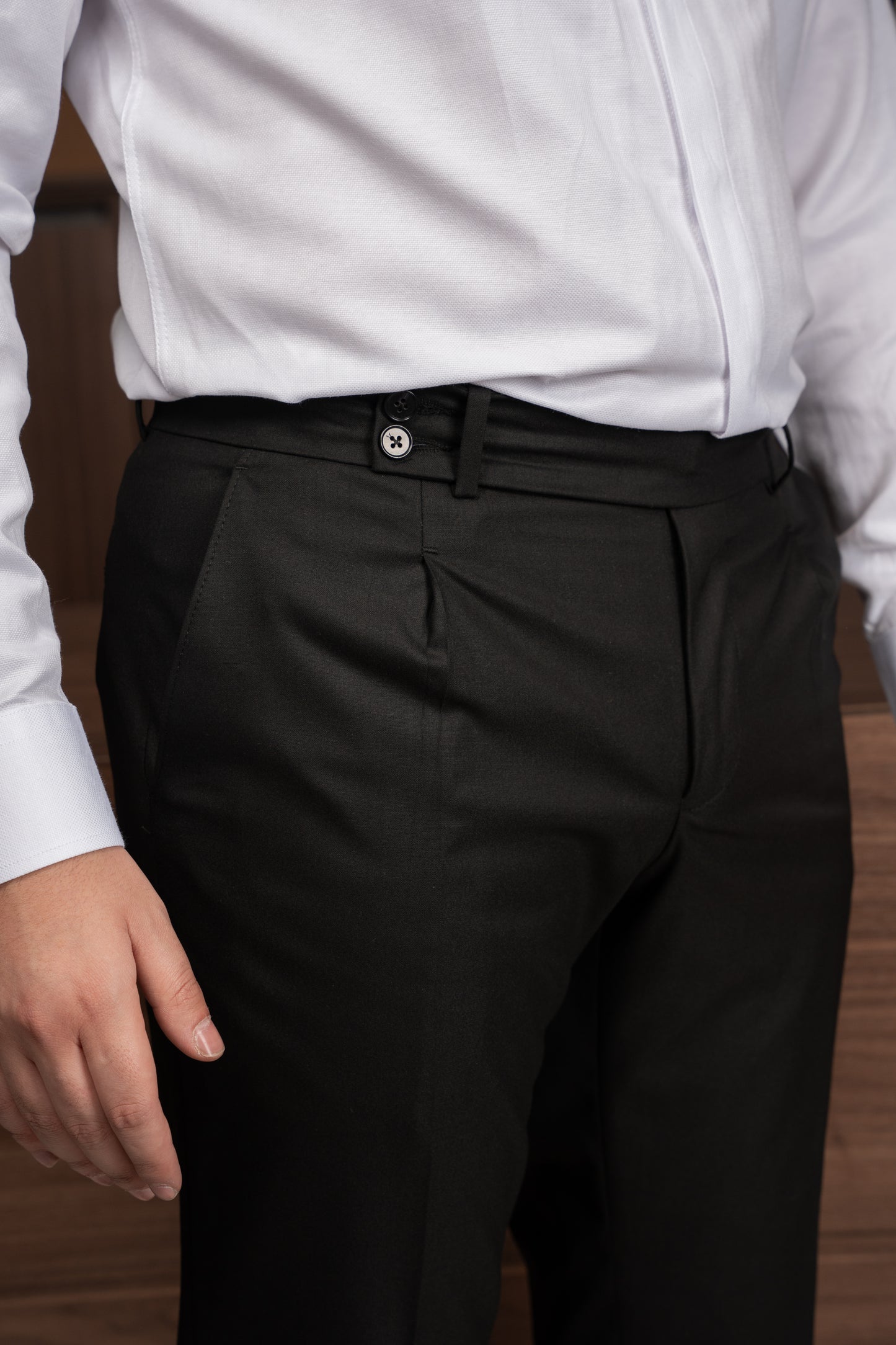 BLACK ITALIAN TROUSERS