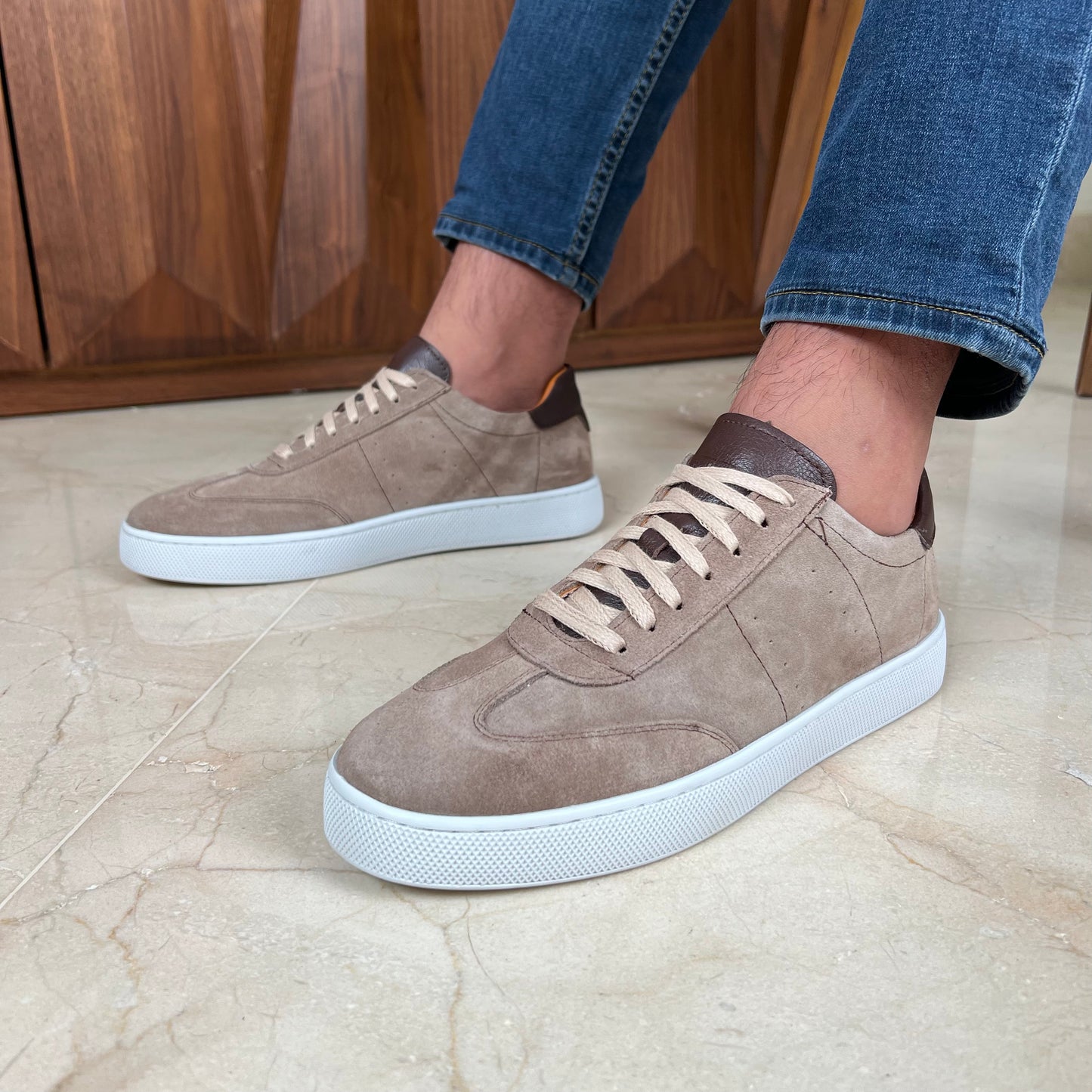 BEIGE SUEDE MIXED