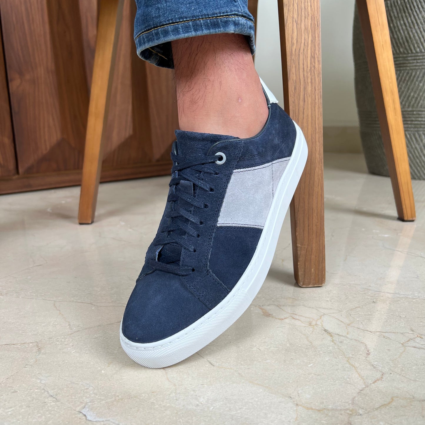 NAVY SUEDE MIXED