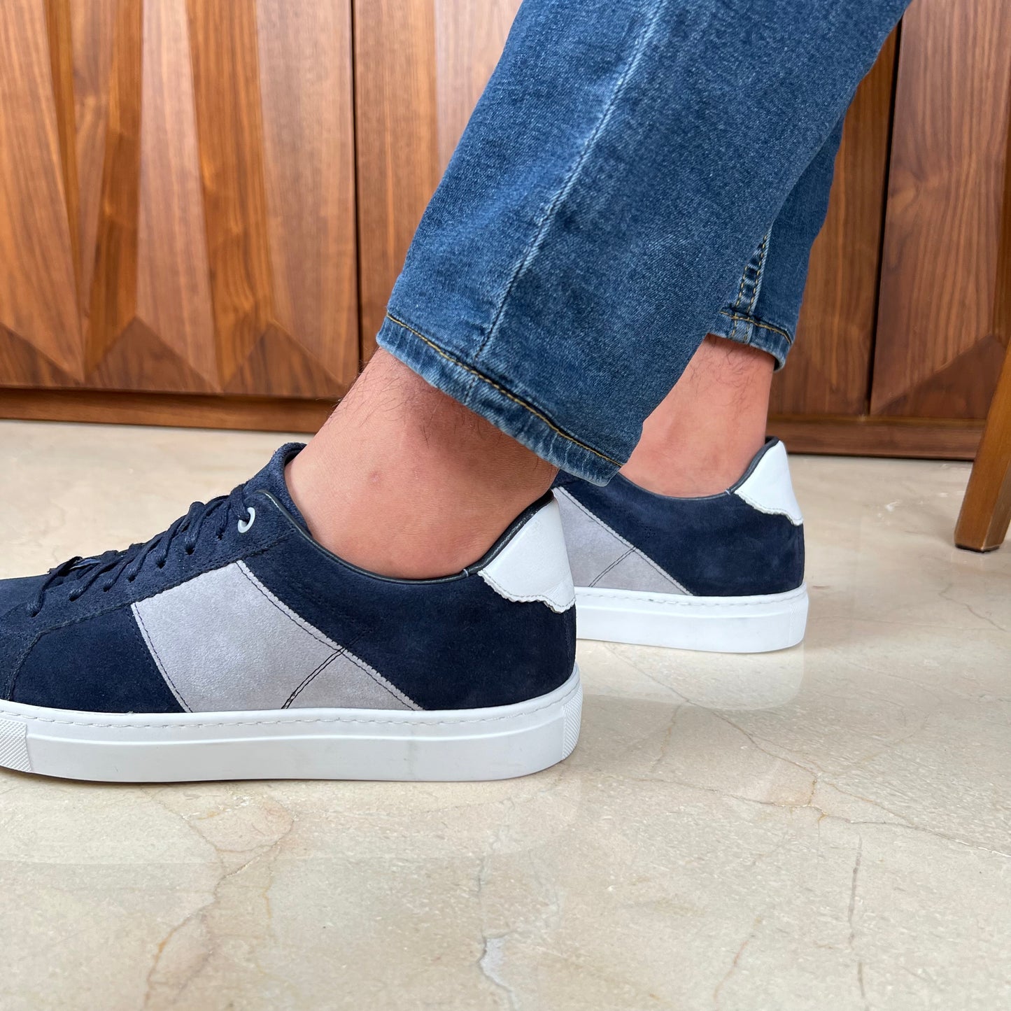 NAVY SUEDE MIXED